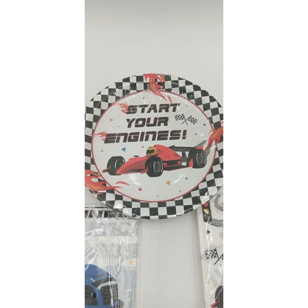 200pc 24 Setting Race Car Birthday Party Decorations Plates‎ Napkins Cups